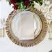 Round Ruffle Velvet Mocha Placemat