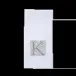 Monogram K Hand Towel White (Taupe)