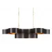 Grand Lotus Black Oval Chandelier