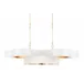 Grand Lotus White Oval Chandelier