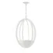 Eclipse 2-Light Contemporary White Oval Chandelier