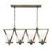 Maddox 4-Light Linear Bronze Chandelier