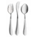 Alice 3-pc Children's Flatware Set (Knife, Fork, Spoon) - White Matte