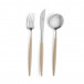 Goa Ivory Handle/Steel Matte Mocha Spoon 4.1 in (10.5 cm)