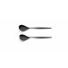 Moon Black Matte Salad Serving Set 11.1 in (28.2 cm)