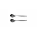 Moon Black Polished Salad Serving Set 11.1 in (28.2 cm)