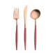 Goa Red Handle/Rose Gold Matte Chopstick Set 8.9 in (22.5 cm)