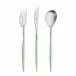 Mio Steel Celadon Handle/Steel Matte Table Spoon 8.3 in (21 cm)