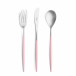 Mio Steel Pink Handle/Steel Matte Pastry Fork 6.9 in (17.5 cm)