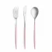 Mio Steel Pink Handle/Steel Matte Lobster Fork 8.7 in (22 cm)