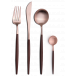 Goa Brown Handle/Rose Gold Matte Gourmet Spoon 8.8 in (22.3 cm)
