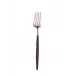 Goa Brown Handle/Rose Gold Matte Dessert Fork 7.4 in (18.7 cm)