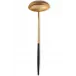 Goa Black Handle/Gold Matte Soup Ladle 11.8 in (30 cm)