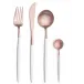 Goa White Handle/Rose Gold Matte Sugar Spoon 5.1 in (13 cm)