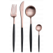 Goa Grey Handle/Rose Gold Matte Dessert Fork 7.4 in (18.7 cm)