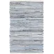 Denim Rag Blue White Woven Cotton Rug 8' x 10'