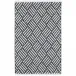 Crisscross Black Handwoven Indoor/Outdoor Rug 2' x 3'