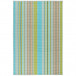 Aquinnah Ticking Multi Machine Washable Rug Runner 2.5' x 8'