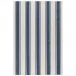Blue Awning Stripe Machine Washable Rug