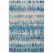 Paint Chip Blue Machine Washable Rug