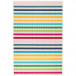 Rainbow Stripe Multi Machine Washable Rug 5' x 8'