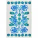 Graphic Gerbera by Frances Valentine Teal Machine Washable Rug 4' X 6'