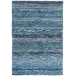 Denim Chindi Blue Hand Hooked Cotton Rug 5' x 8'