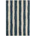 Silas Stripe Navy Hand Micro Hooked Wool Rug