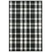 Houston Plaid Black Machine Washable Rug