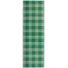 Jolly Plaid Green Machine Washable Rug