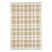 Tattersall Khaki Handwoven Indoor/Outdoor Rug