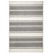 Bowman Stripe Grey Machine Washable Rug