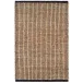 Gridwork Black Handwoven Jute Rug 8' x 10'