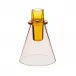 David Mellor Amber/Pink Glass Candlestick