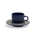 David Mellor Blue Stoneware Espresso Cup/Saucer 10cl