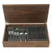 English Silverplated 44-Piece Canteen Walnut