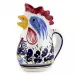 Orvieto Blue Rooster Rooster Of Fortune Pitcher (1 Liter 34 Oz 1 Qt) 9.5H (1 Liter 34 Oz.- 1 Qt)