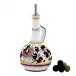 Orvieto Red Rooster Olive Oil Bottle 5 in Rd x 10 high- Bottle Holds 24 Oz.