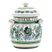 Orvieto Green Rooster Traditional Biscotti Jar 8 in Rd x 10 high