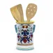 Ricco Deruta Utensil Holder 5.5 in Rd x 7.5 high