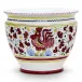 Orvieto Red Rooster Luxury Cachepot Planter Large 14 in Rd x 12 high