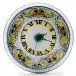 Deruta Vario Round Wall Clock Dec Foglie Verdi 12 in Round