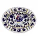 Orvieto Blue Rooster Serving Oval Platter 17 x 13