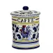 Orvieto Blue Rooster Caffe' (Coffee) Container Canister 4.5 in Rd x 6 high