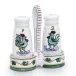 Orvieto Green Rooster Salt And Pepper Cruet 5.5 Wide x 2.5 Deep x 6.5 high (Easy Refill Shaker: 2 in Rd x 4.5 high)