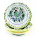 Orvieto Green Rooster Rd Traditional Pasta Soup Cereal Bowl 8 in Rd x 3 high