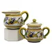 Raffaellesco Sugar And Creamer 4 in Rd x 4 high (Sugar Bowl Is 5 high With The Lid)