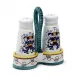 Ricco Deruta Salt And Pepper Cruet 5.5: Wide x 2.5 Deep x 6.5 high ( Easy Refill Shaker: 2 in Rd x 4.5 high)