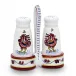 Orvieto Red Rooster Salt And Pepper Cruet 5.5: Wide x 2.5 Deep x 6.5 high ( Easy Refill Shaker: 2 in Rd x 4.5 high)