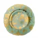 Jardin Secret Turquoise/Gold Accent Plate (Special Order)